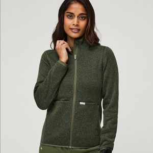 Figs On Shift Sweater Jacket Olive Green NWOT Size Medium